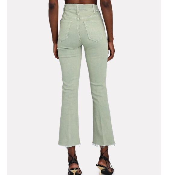 MOTHER Women's The Hustler Ankle Fray Jeans ( Green-Lt ) NWT - Picture 4 of 7